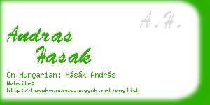 andras hasak business card